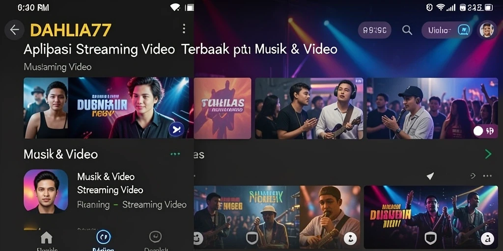 Screenshot antarmuka DAHLIA77 menampilkan fitur Streaming Video yang menarik.