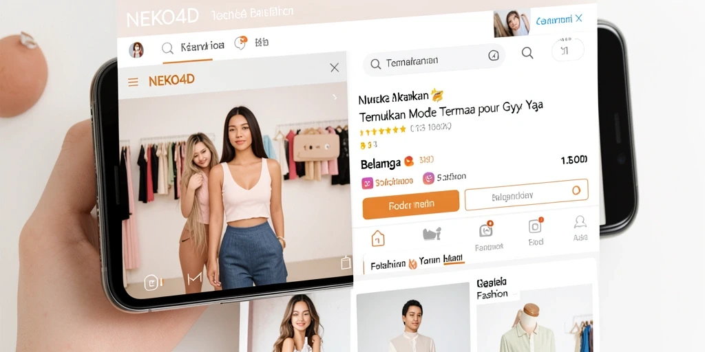 Tampilan antarmuka aplikasi NEKO4D yang stylish dan modern.