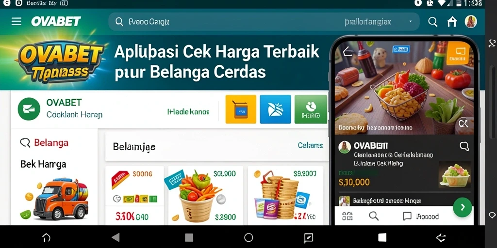 Antarmuka OVABET yang menunjukkan perbandingan harga produk.