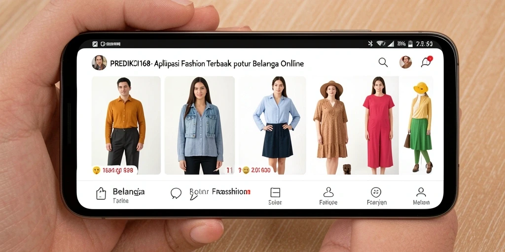 Antarmuka PREDIKSI168 yang intuitif dan menarik untuk berbelanja fashion.