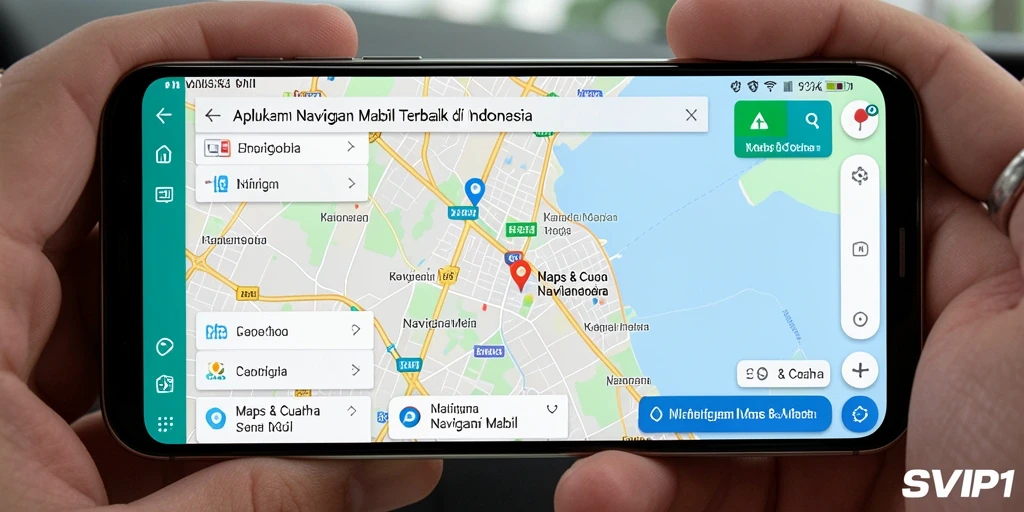 Antarmuka SVIP1 menampilkan peta dan petunjuk navigasi yang jelas.
