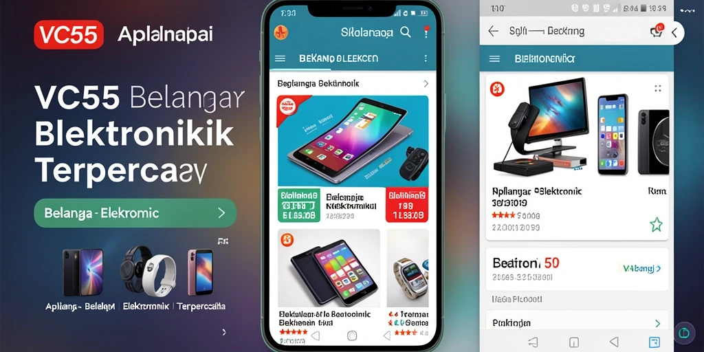 Tampilan antarmuka aplikasi VC55 yang modern dan user-friendly.